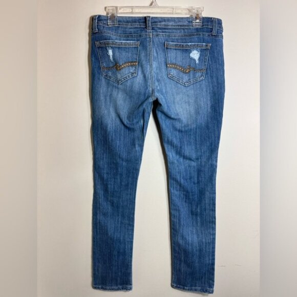 Almost Famous Distressed Blue Women's Jeans size 9 - Picture 10 of 10